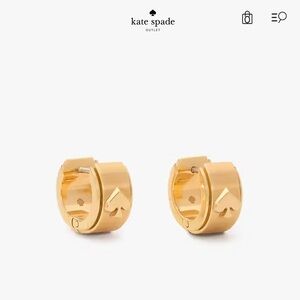 Kate Spade Gold Spade Hoop Earrings